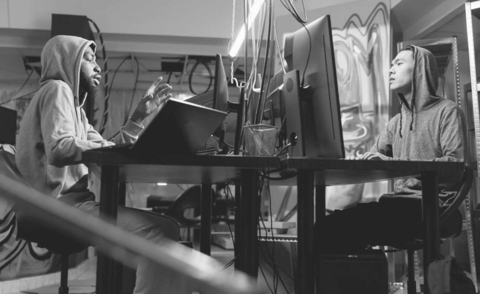 Mobile app development and support workflow showing code analysis and testing processes
